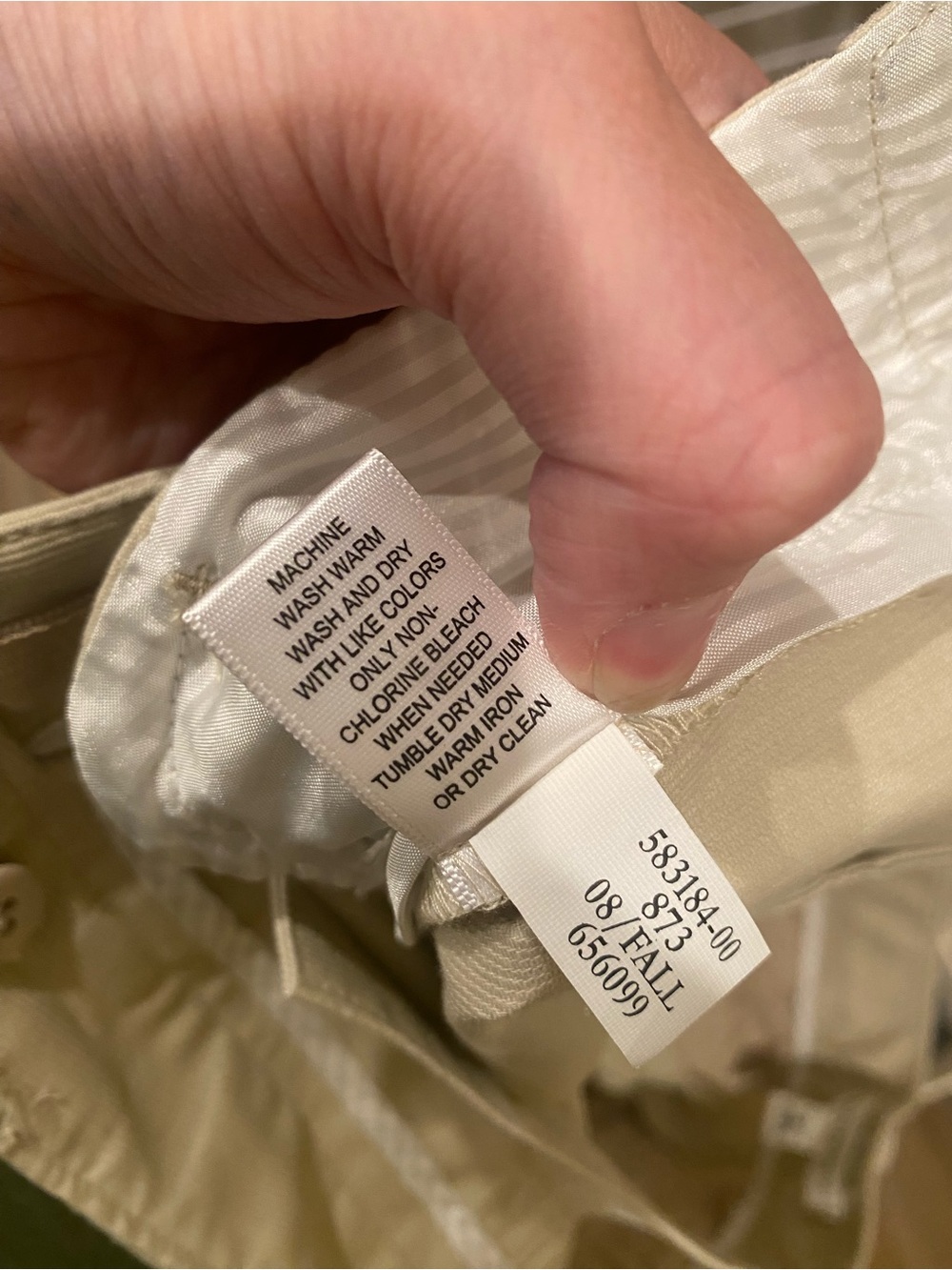 Women’s Banana Republic Beige Wool Jacket in Large with Size 10 Khaki Pant - Picture 14 of 14